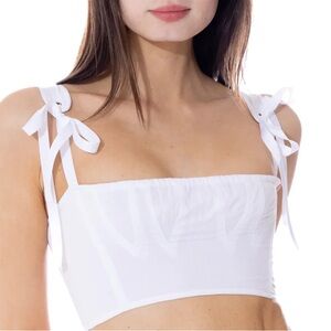 NWT Gency Corset Top from Kitteny Size XS color white 100% cotton